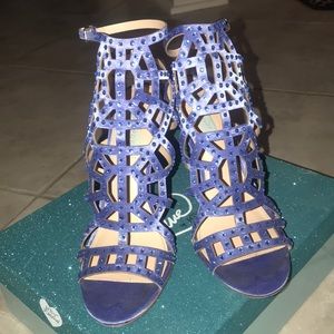 Betsey Johnson Blue collection beaded heels